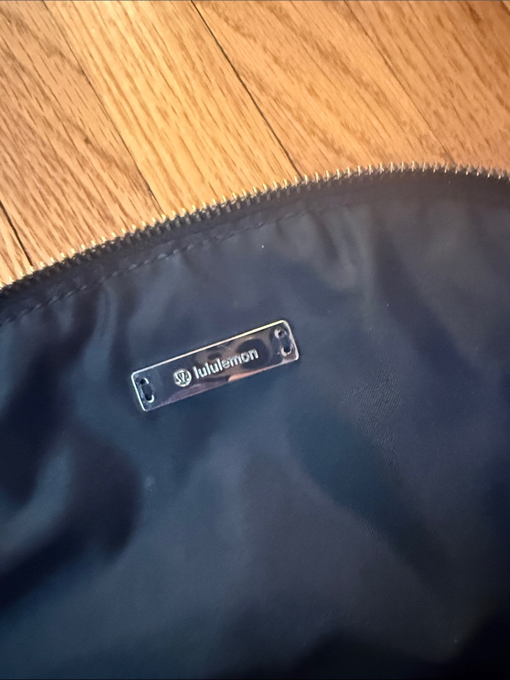 lululemon athletica Navy Zip Pouch with Metal Logo Plate - Picture 2 of 8